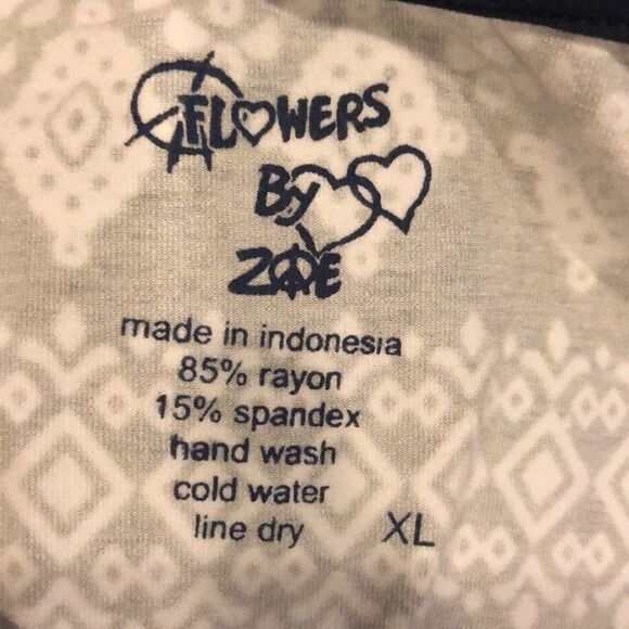 Flowers by Zoe Black & White Beaded Dress/Cover-up - Picture 7 of 7